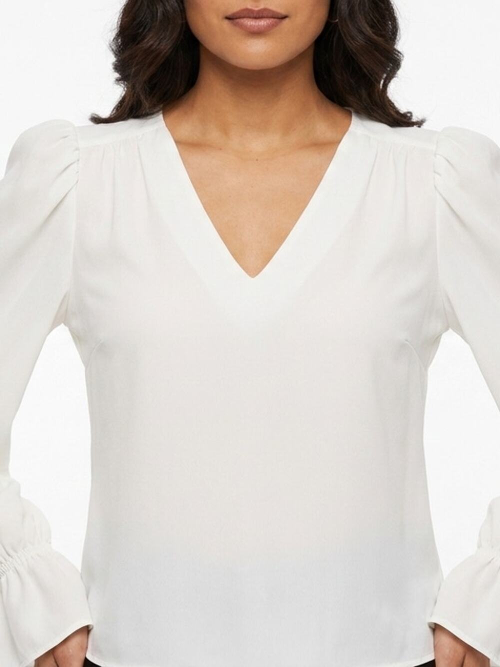 NWT AQUA White Lightweight Blouse Women Size XS